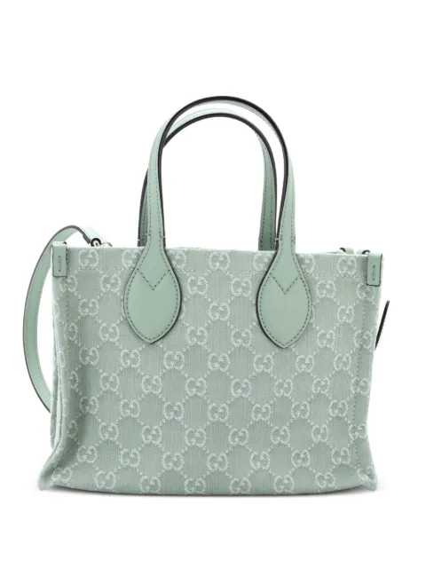 Gucci Pre-Owned Ophidia Shopper GG Denim Medium tote bag Green SU42A8LRLRBZMEHG