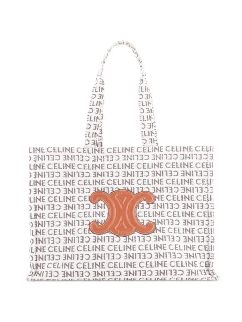 Celine Pre-Owned Cabas Thais All Over Logo Jacquard Large tote bag Neutrals SI8TKQMX5WBUT0YK