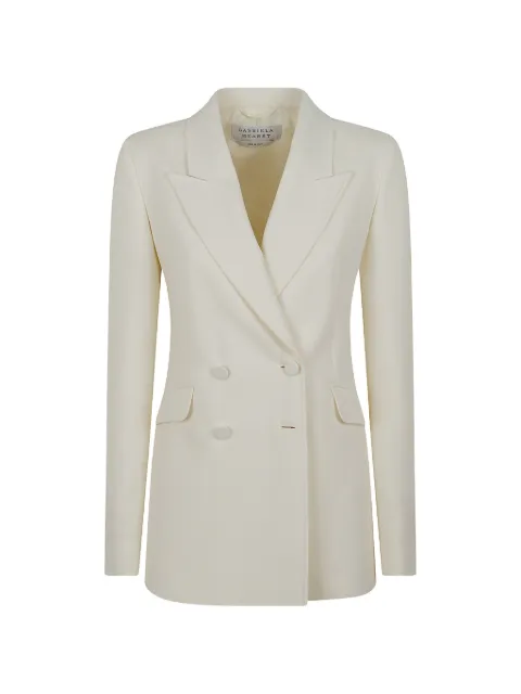 Gabriela Hearst double-breasted peaked-lapel blazer Neutrals 4265122W111IVR