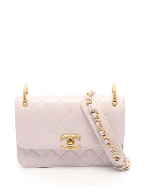 CHANEL Pre-Owned 2021-2026 Mini Quilted Calfskin Perfect Fit Flap crossbody bag Pink 9LTCXEEX8XWPBEVG