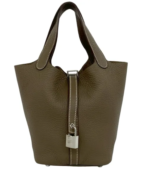 Hermès Pre-Owned 2000-2026 Clemence Picotin Lock 18 handbag Brown 9930G1K1HHI8V0OQ