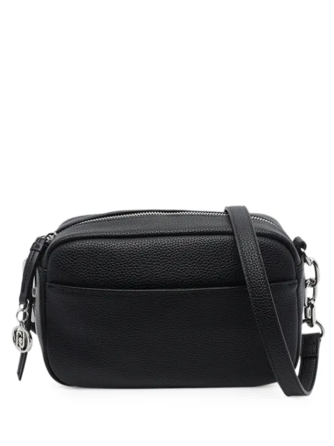 LIU JO logo-charm pebbled shoulder bag Black AF6040ES039D6299