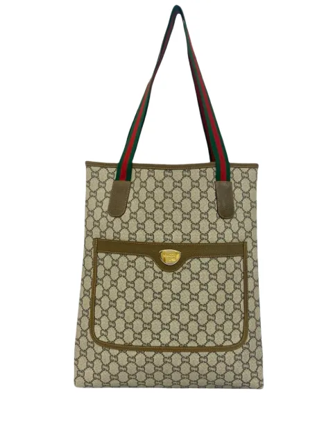 Gucci Pre-Owned 20th Century GG Supreme Web tote bag Brown OB1MH325EHTC0O97