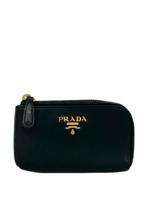 Prada Pre-Owned 2010-2026 Saffiano coin pouch Black F4ZZQONWTHHZJO9O