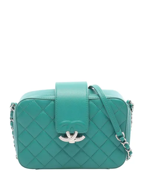 CHANEL Pre-Owned 2016-2017 Small Quilted Lambskin CC Box Camera Bag crossbody bag Green C9YHCK1Q67THB4MH