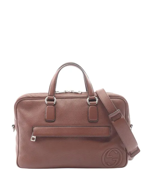 Gucci Pre-Owned 2000-2015 Leather Soho Briefcase business bag Brown 3KH2GKA5OE4D0GLS