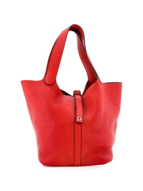 Hermès Pre-Owned Picotin Lock Bag Clemence MM bucket bag Red PBETFB9WFGUDLAOV