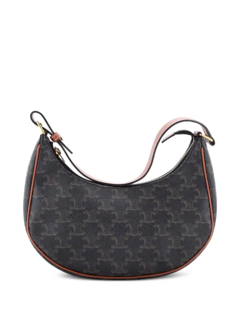 Celine Pre-Owned Ava Bag Triomphe Coated Canvas hobo bag Brown P14WENBXKURUBSAC