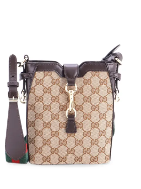 Gucci Pre-Owned GG Canvas with Leather Mini bucket bag Brown MHRVIF1QIFS8X1LX