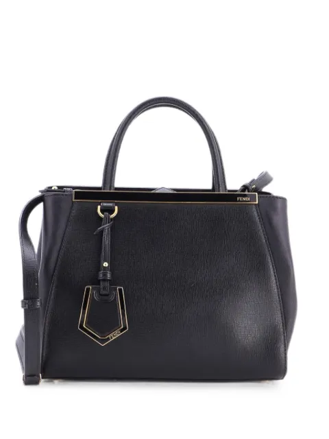 Fendi Pre-Owned 2Jours Bag Leather Petite satchel Black ZOXREDYZFRHATF7M