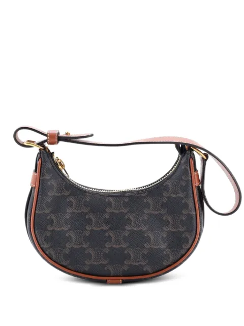 Celine Pre-Owned Ava Bag Triomphe Coated Canvas Mini shoulder bag Brown G4ZLB1QY3HV2I78F