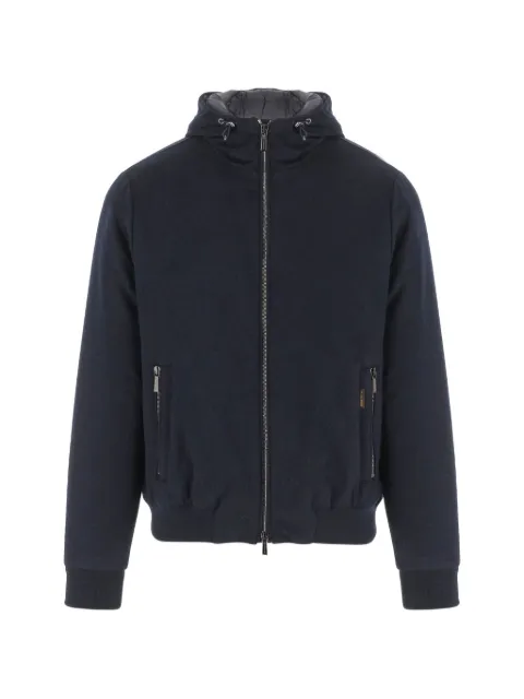 Moorer hooded zip-up jacket Black ONIROLSLBLUGREY