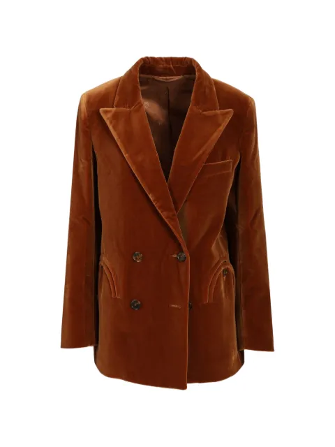 Blazé Milano Everynight velvet blazer Brown BZEND01BJUS