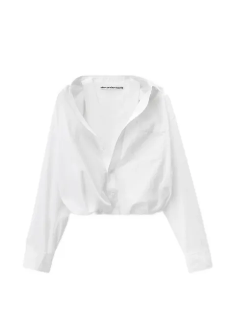 Alexander Wang layered cropped tank top and shirt White 1KC3261056COMPACTNYLON
