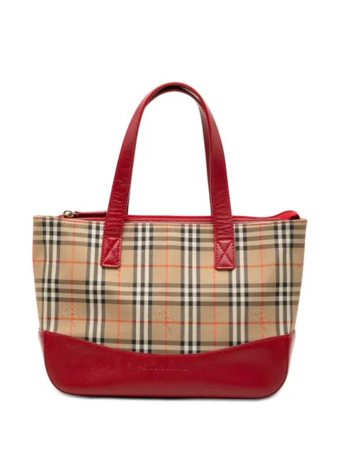 Burberry Pre-Owned 2000-2017 Haymarket Check Canvas tote bag Neutrals XR8PVF85LZELDZ8Y