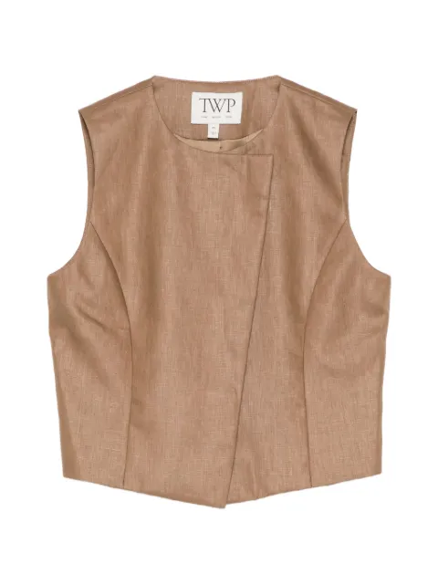 TWP asymmetric sleeveless top Neutrals 16159W758