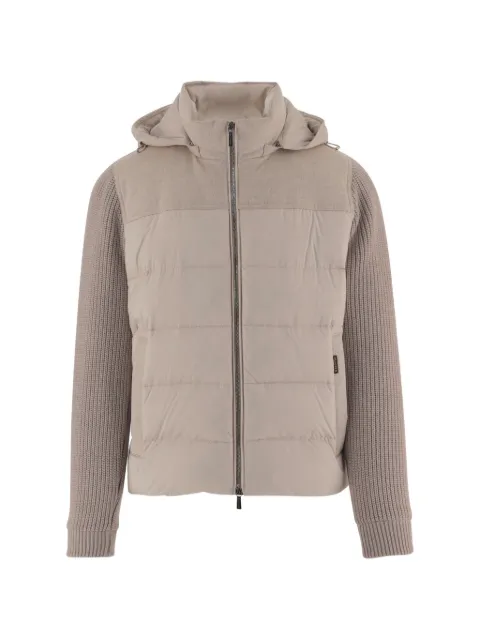 Moorer zip-up padded jacket Neutrals ALLORILSM