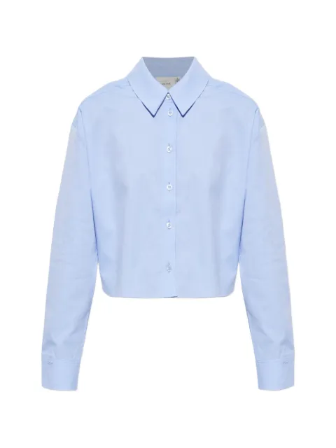 Gestuz cropped long-sleeve shirt Blue 10910813