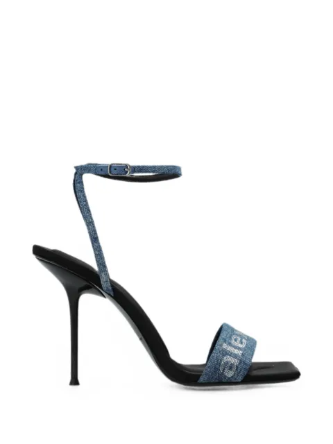 Alexander Wang Julie logo-embellished denim sandals Blue 30326S0100