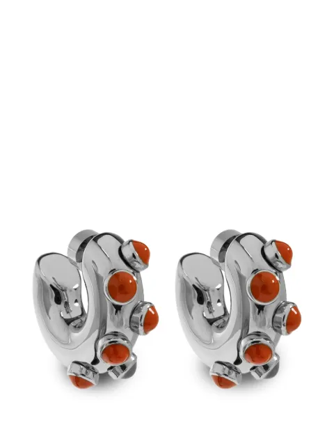 Marni bead-embellished hoop earrings Silver ORMV0666A0P6528