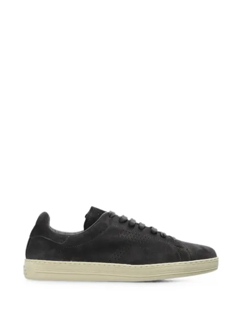 TOM FORD perforated-logo suede sneakers Grey J1507LCL423N