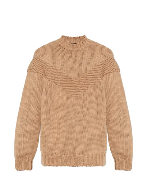 DSQUARED2 chevron-knit sweater Neutrals S71HA1439D13249