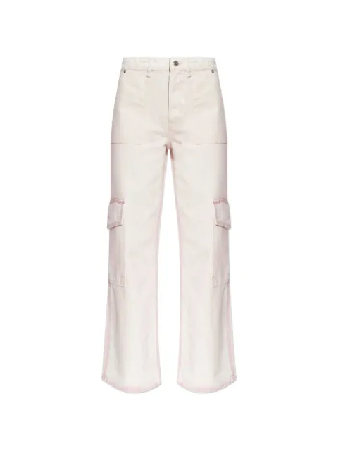 GANNI multi-pocket cargo pants Pink A1190016