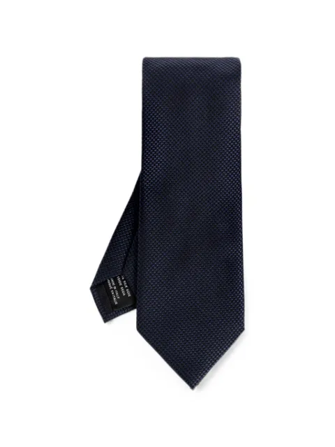 TOM FORD micro-pattern silk tie Blue STE001S0345