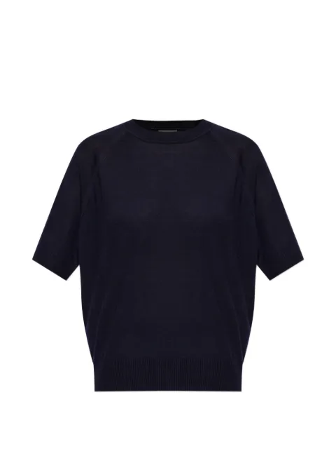 Moncler raglan-sleeve wool T-shirt Blue L20939C00001M1180