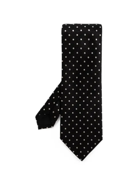 TOM FORD polka-dot silk tie Black STE001S0362