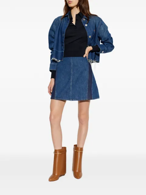 Givenchy panelled A-line mini skirt Blue BW413R517B
