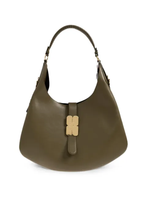 GANNI Butterfly-plaque shoulder bag Green C104002012282