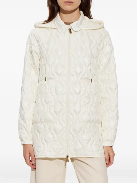 Moncler Balette geometric-quilted hooded jacket Neutrals L20931A00002597YG