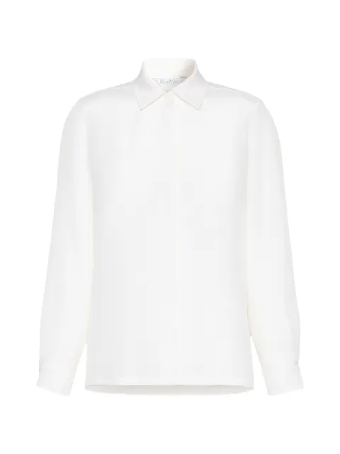 Max Mara concealed-button silk shirt White 2621116021600