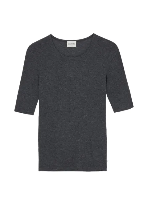 Closed ribbed-knit crew-neck T-shirt Grey C9502542S22