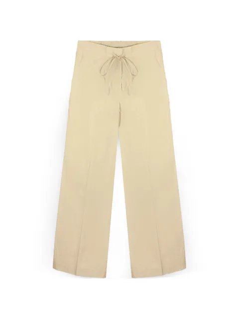P.A.R.O.S.H. drawstring wide-leg palazzo relaxed fit pants Neutrals D232445CANYOX26004