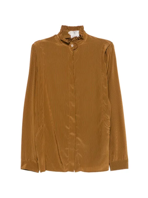 Valentino Garavani Pre-Owned 1970s ruffled blouse Brown VA320BXM