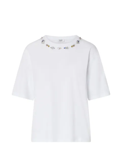 LIU JO T-shirt with jewel embroidery White WF6398JS904