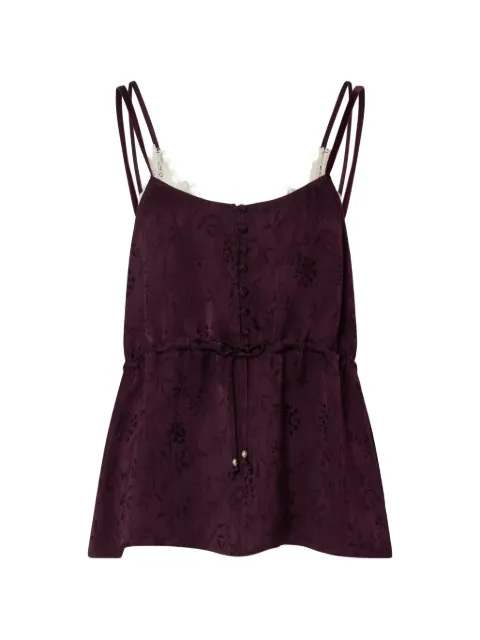 LIU JO jacquard satin lingerie top Purple WF6159T730A