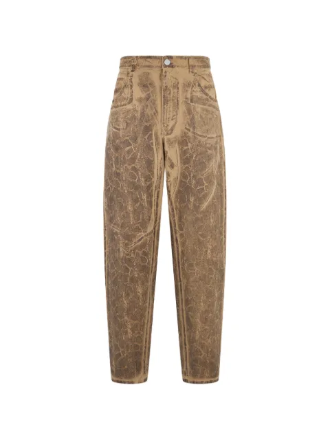 Alberta Ferretti animal-print tapered jeans Neutrals A03301682