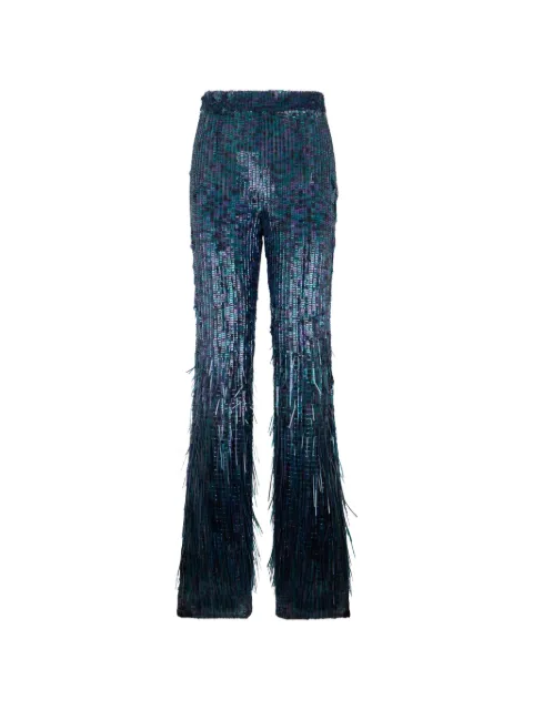 Alberta Ferretti sequin-embellished flared trousers Blue A03230156