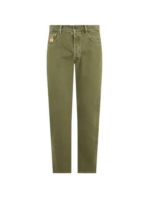 Moschino button-up straight-leg trousers Green A03567020