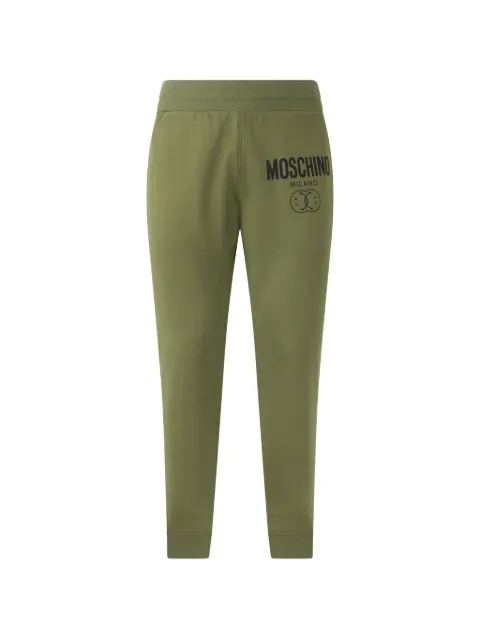 Moschino logo-print track pants Green A03407028