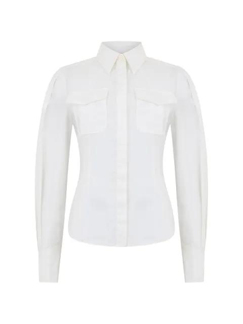 Alberta Ferretti flap-pocket fitted shirt White A02011623