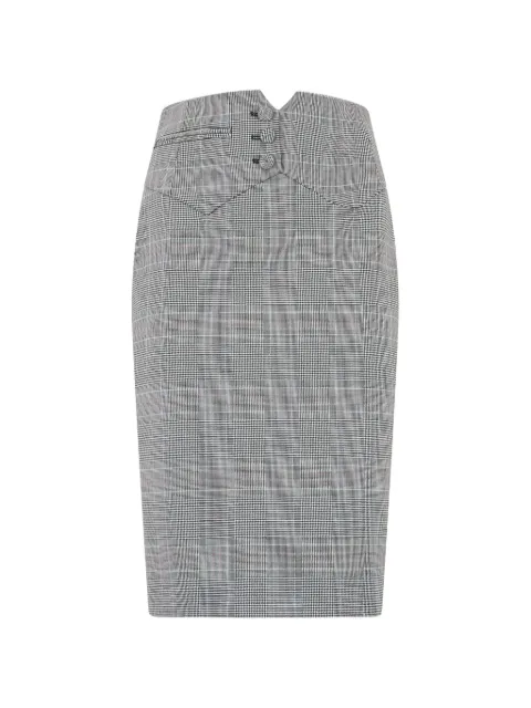 Moschino Prince of Wales check pencil skirt Grey A01115546