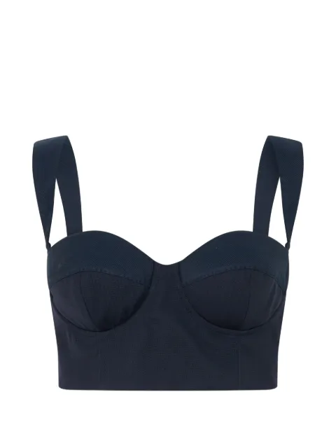 Moschino moulded-cup crop top Blue A14015518