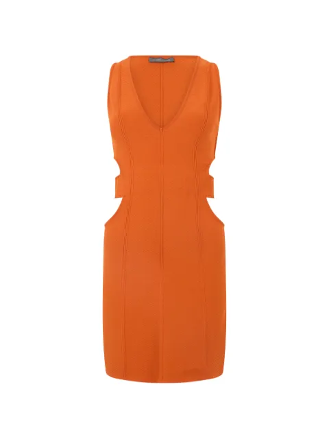 Alberta Ferretti cut-out V-neck dress Orange A04880103
