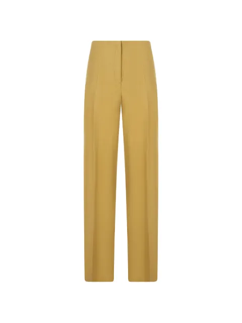 Alberta Ferretti high-waisted silk trousers Yellow A03110125