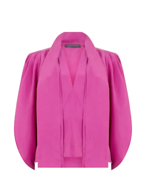 Alberta Ferretti bow-detail silk blouse Pink A02110118
