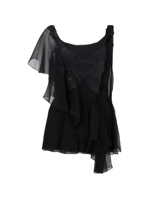 Alberta Ferretti asymmetric-hem top Black A08041614